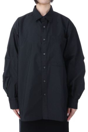 W's TECH REGULAR COLLAR SHIRT L/S - BLACK (BE-83025WL)