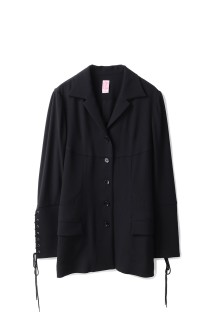 Crepe shirt jacket - Black (FTC254-0208)