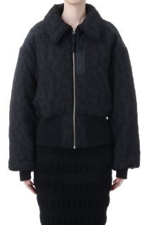 Floral jacquard bomber jacket - Black (FTC254-0202)