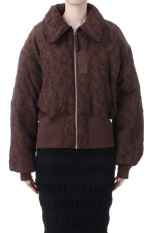 Floral jacquard bomber jacket - Brown (FTC254-0202)
