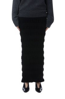 Stripe knit maxi skirt - Black (FTC254-0708)