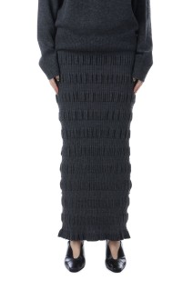 Stripe knit maxi skirt - Grey (FTC254-0708)