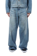 FADED MODERN DENIM PANTS WIDE CUT - FADED INDIGO (25330402)