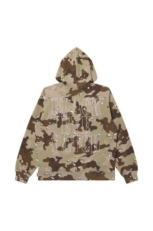 STENCIL LOGO EMBROIDERED ZIP HOODIE - DESERT CAMO (BEPFW25CS02)