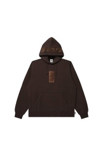 HWC LABEL HOODIE - DARK BROWN (BEPFW25CS03)