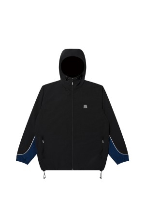 SMALL OG LABEL NYLON TRACK JACKET - BLACK (BEPFW25OT01)