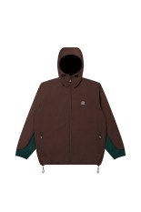 SMALL OG LABEL NYLON TRACK JACKET - BROWN (BEPFW25OT01)