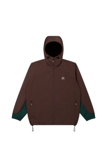 SMALL OG LABEL NYLON TRACK JACKET - BROWN (BEPFW25OT01)
