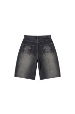 OG DRAGON BAGGY DENIM SHORTS - BLACK (BEPFW25PA05)