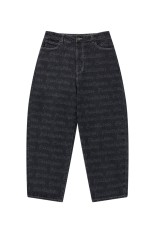 FASTHAND SCRIPT PATTERNED EXTRA BAGGY JEANS - BLACK (BEPFW25PA07)