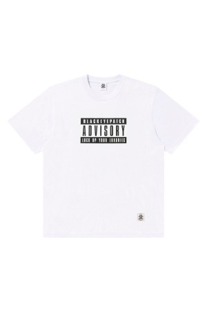 ADVISORY LABEL TEE - WHITE (BEPFW25TE03)