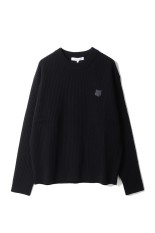FOX HEAD WOOL RIBBED JUMPER - BLACK (PM00811KT1149)