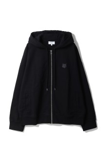 FOX HEAD ZIPPED OVERSIZE HOODIE - BLACK (PM02138KM0340)