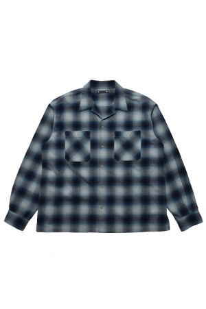 C.Flannel Ombre Open Collar SH - BPT (2509-5004)