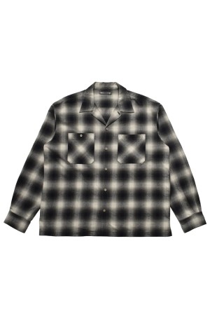 C.Flannel Ombre Open Collar SH - BLT (2509-5004)