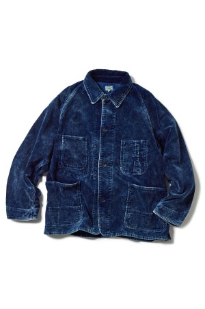 9W INDIGO CORDUROY WORK COAT - NAVY (GL15739)
