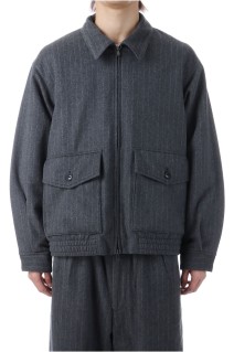 Super 160's WOOL HERRINGBONE MOSSER SPORTS JACKET - GRAY (GL15730)