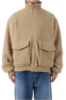 Super 140's WOOL FLEECE TRACK JACKET - BEIGE (GL15734)
