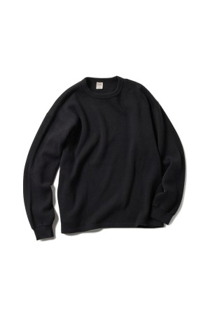 HEAVY THERMAL REGULAR L/S SHIRT - BLACK (GL69485)