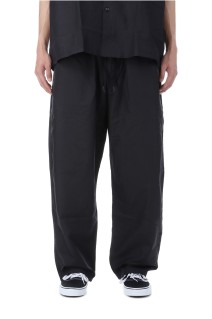 COTTON / RAMIE BROAD EASY PANTS - BLACK (GL42571)