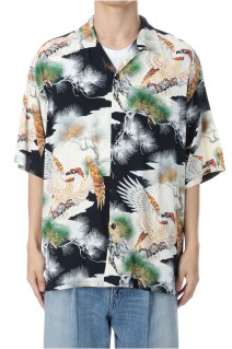 ALOHA SHIRT KING OF THE SKY - BLACK (GL39545)