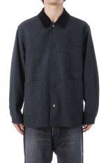 Santiago Cashmere Work Jacket - Heather Charcoal (AOEFJK011)