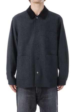Santiago Cashmere Work Jacket - Heather Charcoal (AOEFJK011)