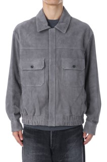 Leather Habana Blouson - Concrete (AOEWLJ002)