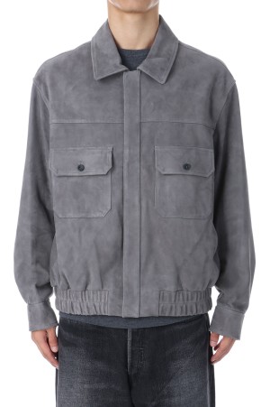 Leather Habana Blouson - Concrete (AOEWLJ002)