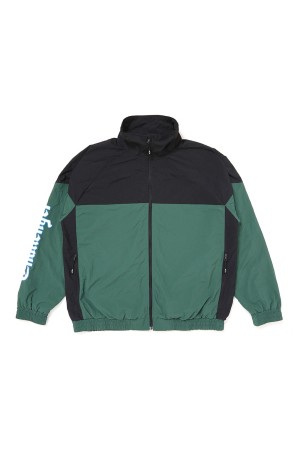 TRACK ZIP JACKET - GREEN - BLACK (CLG-JK 025-017)