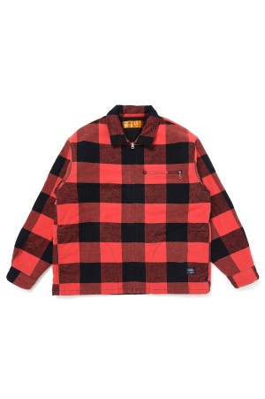 LINING ZIP UP SHIRT - ORANGE - BLACK (CLG-SH 025-009)