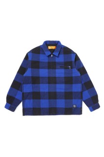 LINING ZIP UP SHIRT - BLUE - BLACK (CLG-SH 025-009)