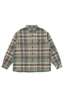 PLAID FLANNEL SHIRT - GREEN (CLG-SH 025-010)
