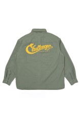 SNAKING LOGO WORK SHIRT - OLIVE (CLG-SH 025-012)