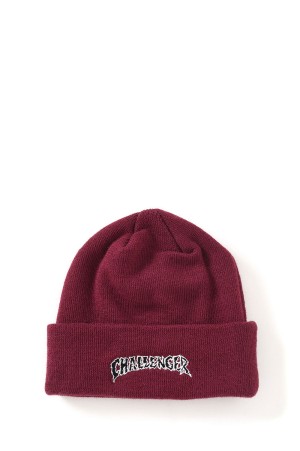 CRASH LOGO KNIT CAP - BURGUNDY (CLG-AC 025-055)