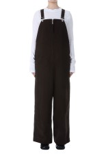 Frontzip Twill Salopette - DARK BROWN (12520318)