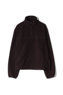 Halfzip Fleece Pullover - DARK BROWN (12520617)