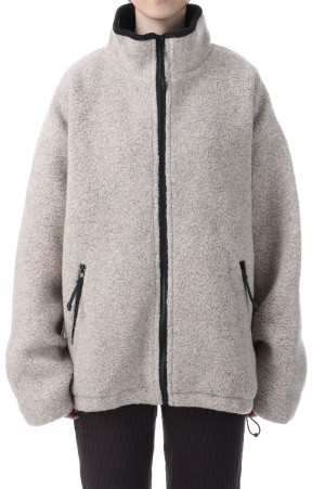 Wool Boa Zip Jacket - GRAY (12520205)