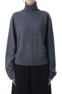 Wool Cashmere Turtle Knit - GRAY (12520537)