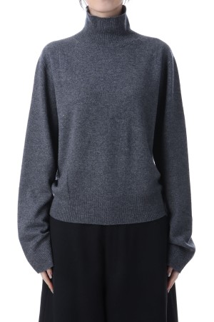 Wool Cashmere Turtle Knit - GRAY (12520537)