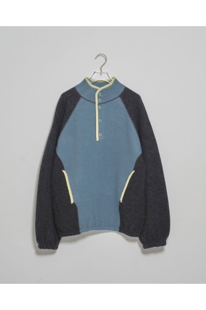 Wool 100% Piping Pullover - CHARCOAL GRAY (12520533)