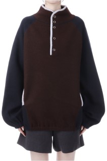 Wool 100% Piping Pullover - NAVY (12520533)