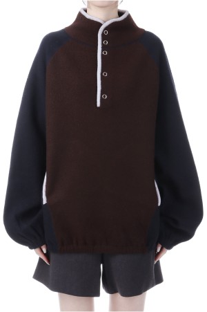 Wool 100% Piping Pullover - NAVY (12520533)