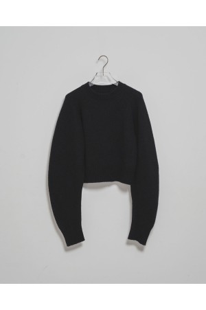Wool 100% Raglan Knit - BLACK (12520520)
