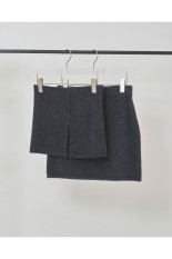 Layered Knit Skirt - CHARCOAL GRAY (12520808)