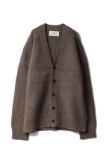 Wool Ribknit Cardigan - GRAY BEIGE (12520519)
