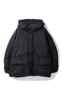 Super Light Nylon Hooded Outdoor Down Jacket - BLACK (RN29373002)