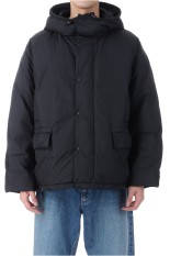Super Light Nylon Hooded Outdoor Down Jacket - BLACK (RN29373002)