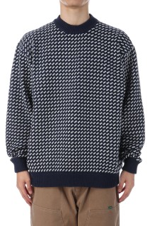 Wayne Sweater Bird's-Eye - NAVY / NATURAL (5575-2030)