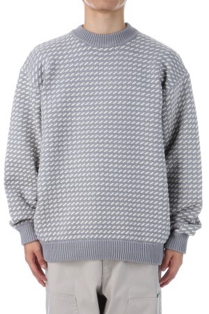 Wayne Sweater Bird's-Eye - GREY / WHITE (5575-2030)
